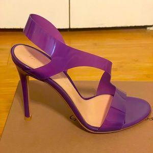 Gianvito Rossi Asymmetrical Plexi Stretch Sandals